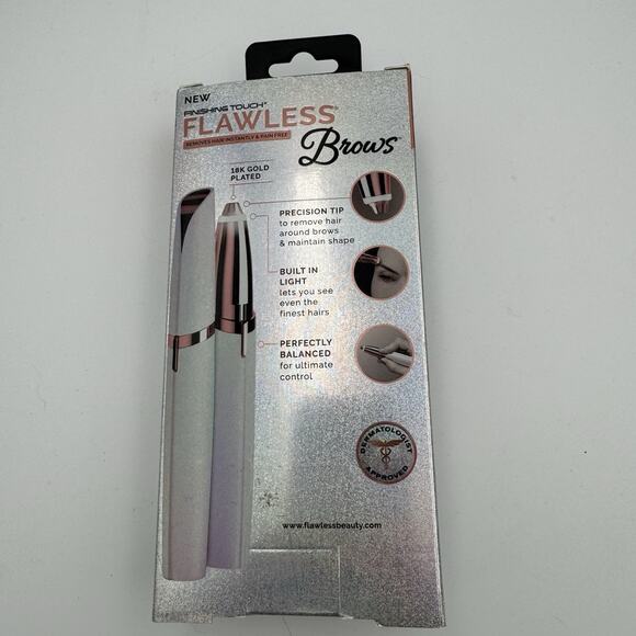 Finishing Touch Flawless Brows Hair Remover 18K Gold Plated NIB Limited Ed. - Picture 2 of 4